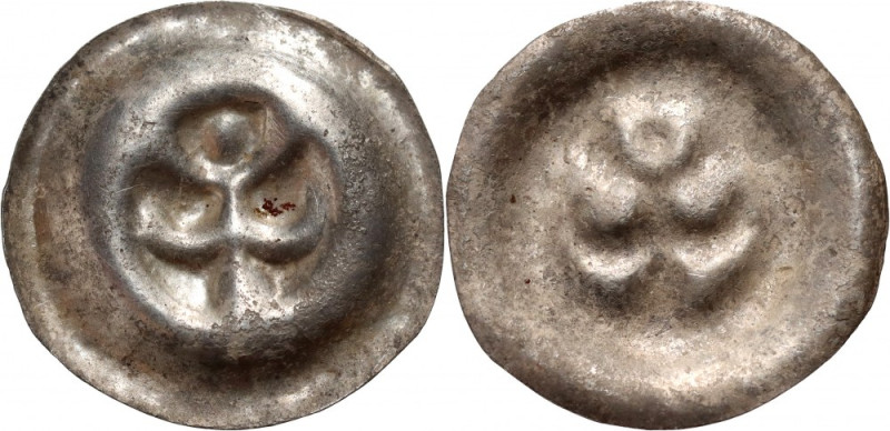Pomorze wschodnie, Świętopełk II Wielki 1217-1266, brakteat, lilia na łuku, Gdań...