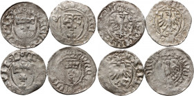 Kazimierz IV Jagiellończyk 1446-1492, zestaw szelągów (4 sztuki), Gdańsk