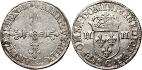 Henryk III Walezy, 1/4 ecu 1587 C, Saint-Lô