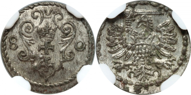 Stefan Batory, denar 1580, Gdańsk Reference: Kopicki 7417 (R4)
Grade: NGC UNC D...