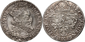 Zygmunt III Waza, szóstak 1596, Malbork, duża głowa