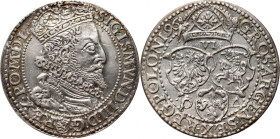 Zygmunt III Waza, szóstak 1596, Malbork, duża głowa