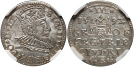 Zygmunt III Waza, trojak 1592, Ryga
