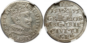 Zygmunt III Waza, trojak 1595, Ryga
