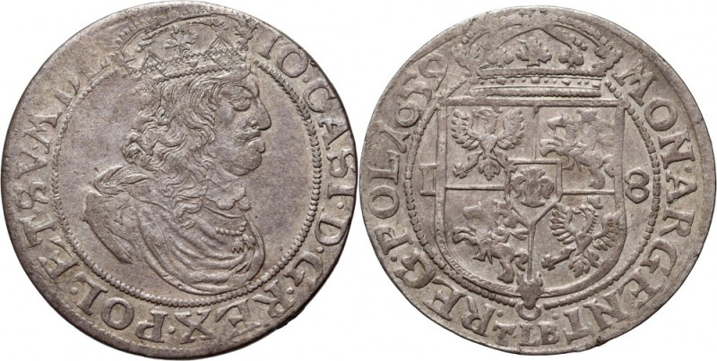 Jan II Kazimierz, ort 1659 TLB, Kraków Reference: Kopicki 1766
Grade: XF-