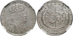 August III, ort (18 groszy) 1755 EC, Lipsk
