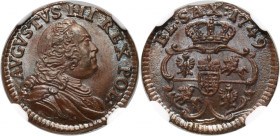 August III, szeląg 1749, próbna emisja