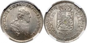Ksawery (jako administrator), 1/6 talara 1766 EDC, Drezno