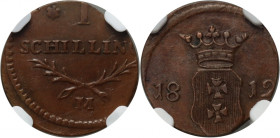 Wolne Miasto Gdańsk, szeląg 1812 M, Gdańsk