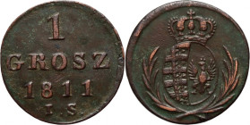 Księstwo Warszawskie, Fryderyk August I, grosz 1811 IS, Warszawa