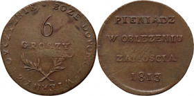 Oblężenie Zamościa, 6 groszy 1813, Zamość