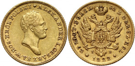 Królestwo Kongresowe, Aleksander I, 25 złotych 1822 IB, Warszawa RRR