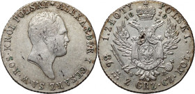 Królestwo Kongresowe, Aleksander I, 1 złoty 1818 IB, Warszawa