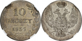 Zabór rosyjski, Mikołaj I, 10 groszy 1836 MW, Warszawa