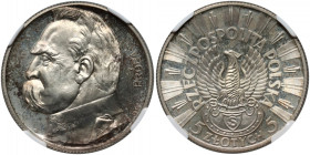 II RP, 5 złotych 1934, Warszawa, Józef Piłsudski, Orzeł Strzelecki, PRÓBA, Srebro MAX jedyny
