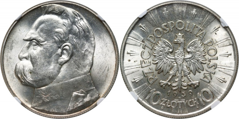 II RP, 10 złotych 1939, Warszawa, Józef Piłsudski Reference: Parchimowicz 124f
...