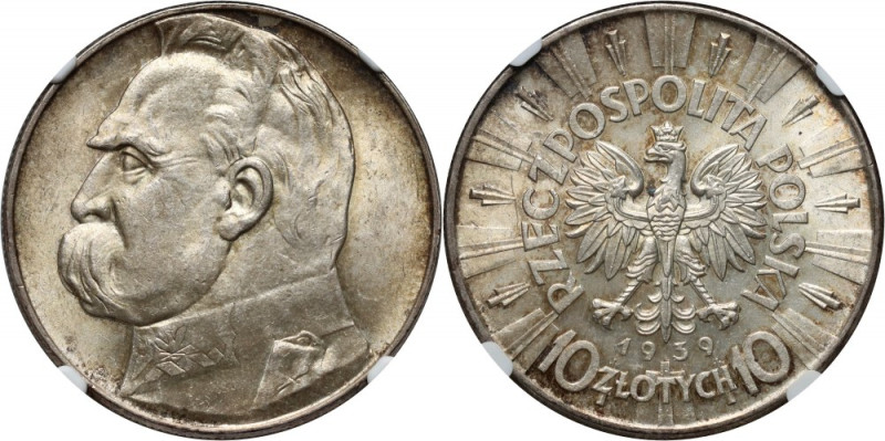 II RP, 10 złotych 1939, Warszawa, Józef Piłsudski Reference: Parchimowicz 124f
...