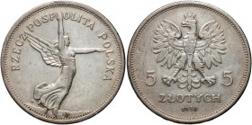 II RP, 5 złotych 1930, Warszawa, Nike