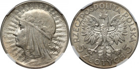 II RP, 5 złotych 1932 ze znakiem mennicy, Warszawa, Głowa Kobiety
