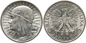 II RP, 5 złotych 1933, Warszawa, Głowa Kobiety