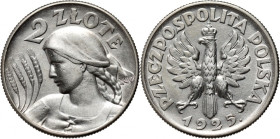 II RP, 2 złote 1925 z kropką, Londyn, Żniwiarka