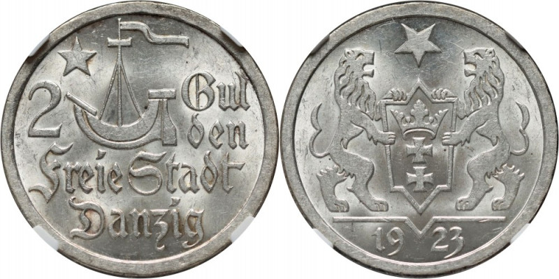 Wolne Miasto Gdańsk, 2 guldeny 1923, Utrecht, Koga Piękne. Reference: Parchimowi...