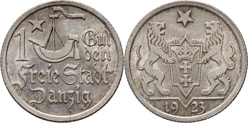 Wolne Miasto Gdańsk, gulden 1923, Utrecht, Koga Reference: Parchimowicz 61a
Gra...