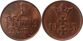 Wolne Miasto Gdańsk, fenig 1923, Berlin