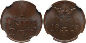 Wolne Miasto Gdańsk, fenig 1929, Berlin MAX NOTA