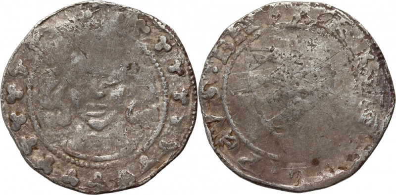 Śląsk, Księstwo Głogowskie, Henryk III 1274-1309, kwartnik, Głogów Waga 1,74 g. ...