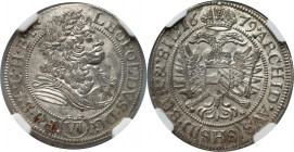 Śląsk pod panowaniem austriackim, Leopold I, 6 krajcarów 1679 SHS, Wrocław MAX