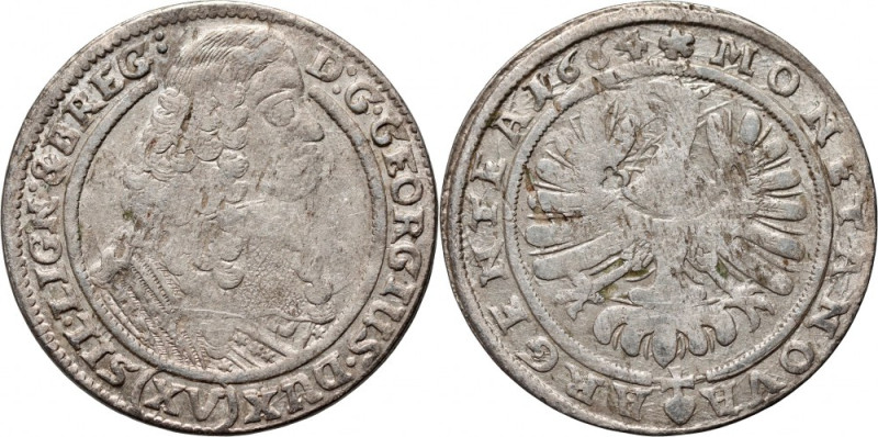 Śląsk, Księstwo Legnicko-Brzesko-Wołowskie, Jerzy III Brzeski, 15 krajcarów 1664...