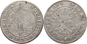 Śląsk, Księstwo Legnicko-Brzesko-Wołowskie, Chrystian Wołowski, 15 krajcarów 1663, Brzeg