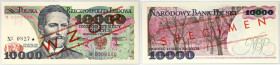 PRL, 10000 złotych 1.12.1988, WZÓR, No. 0827, seria W