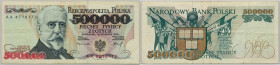 III RP, 500000 złotych 16.11.1993, rzadka seria AA
