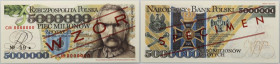 III RP, 5000000 złotych 1995, Józef Piłsudski, replika projektu banknotu, WZÓR No 59, seria CM
