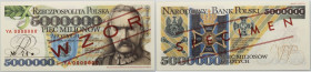 III RP, 5000000 złotych 1995, Józef Piłsudski, replika projektu banknotu, WZÓR No 74, seria YA