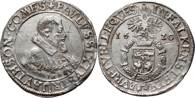 Austria, Trautson, Paul Sixtus I, Thaler 1620, Vienna Silver 28,40 g. Scratches ...