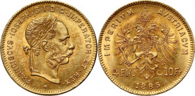 Austria, Franz Joseph I, 4 Florin = 10 Francs 1885, Vienna