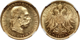 Austria, Franz Joseph I, 10 Corona 1897, Vienna