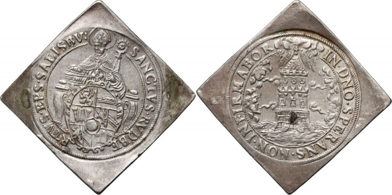 Austria, Salzburg, Wolf Dietrich von Raitenau 1587-1612, Klippe 1/2 Thaler ND We...