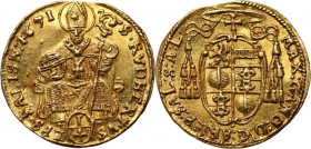 Austria, Salzburg, Max Gandolf von Kuenburg, 1/4 Ducat 1671