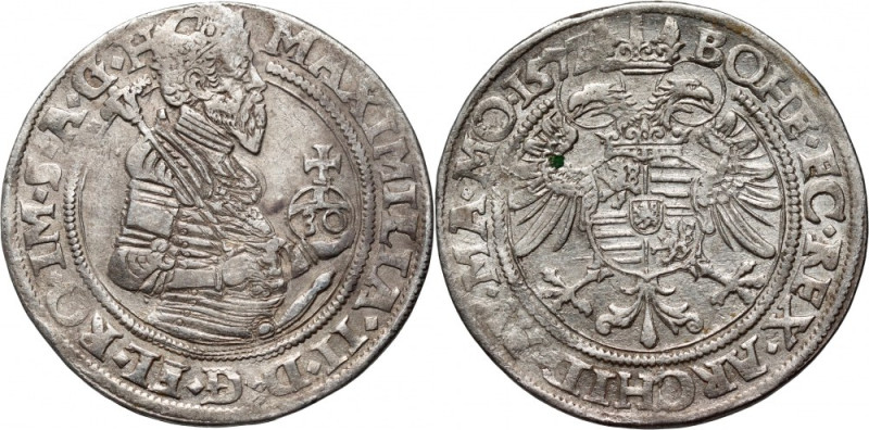 Bohemia, Maximilian II, 30 Kreuzer (1/2 Guldentaler) 1572, Kuttenberg (Kutná Hor...