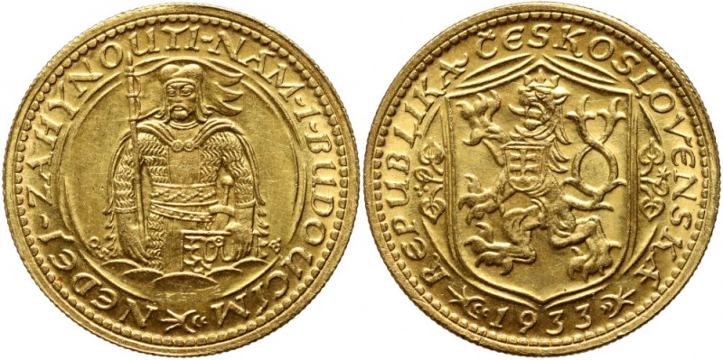 Czechoslovakia, Ducat 1933 Gold 3,49 g.
 Złoto 3,49 g. Bardzo ładnie zachowany....