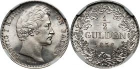 Germany, Bavaria, Ludwig I, 1/2 Gulden 1838
