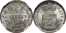 Germany, Bavaria, Ludwig I, Maximilian II, Kreuzer 1856
