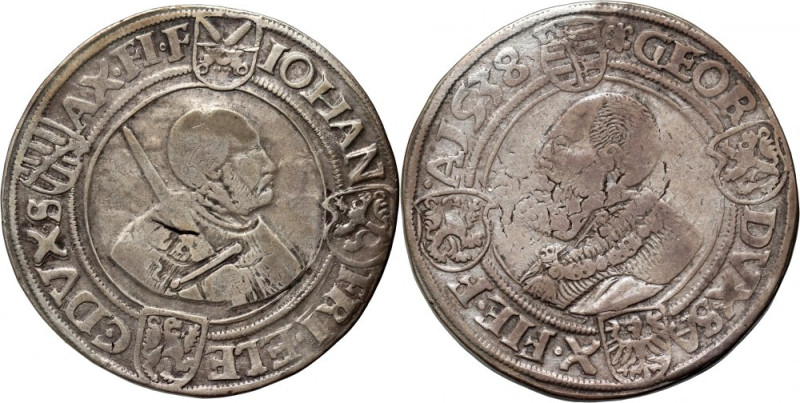 Germany, Saxony, Johann Friedrich I and Georg, Taler 1538, Annaberg Silver 28,86...