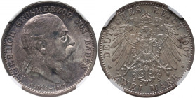 Germany, Baden, Friedrich I, 2 Mark 1907 G, Karlsruhe, Friedrich's Death