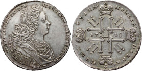 Russia, Peter II, Rouble 1728, Kadashevsky Mint