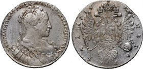 Russia, Anna, Rouble 1734, Moscow, Kadashevski Dvor